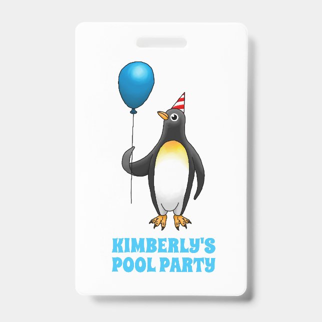 Pinguin mit Ballon Ausweis (Vorderseite)