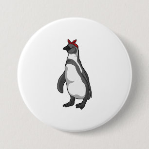 Pinguin mit Bandana Button