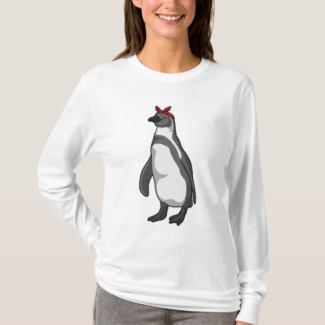 Pinguin mit Bandana T-Shirt (Vorderseite)