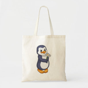 Pinguin mit Daisy Tragetasche