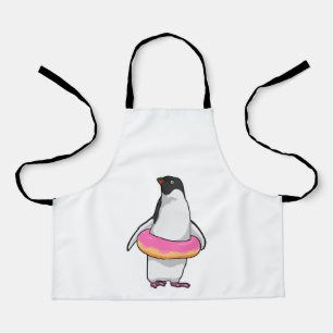 Pinguin mit Donut Schürze