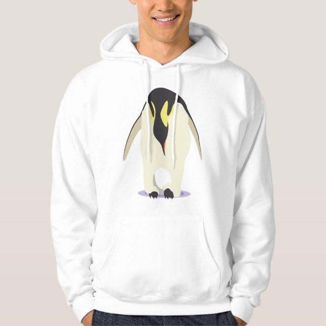 Pinguin mit Ei Hoodie (Vorderseite)