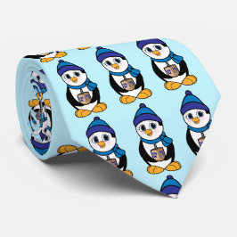 Pinguin mit einem Dreiel in Hanukkah Krawatte