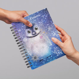 Pinguin mit einem Herzbuch Notizblock