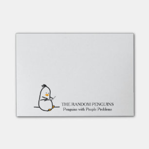 Pinguin mit einem Laptop… auf Post-It Klebezettel