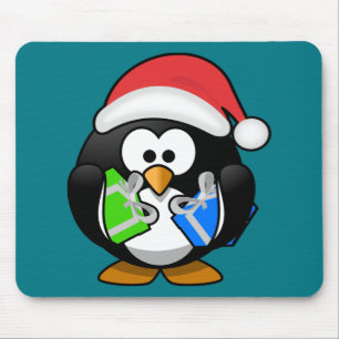 Pinguin mit Geschenken Mousepad