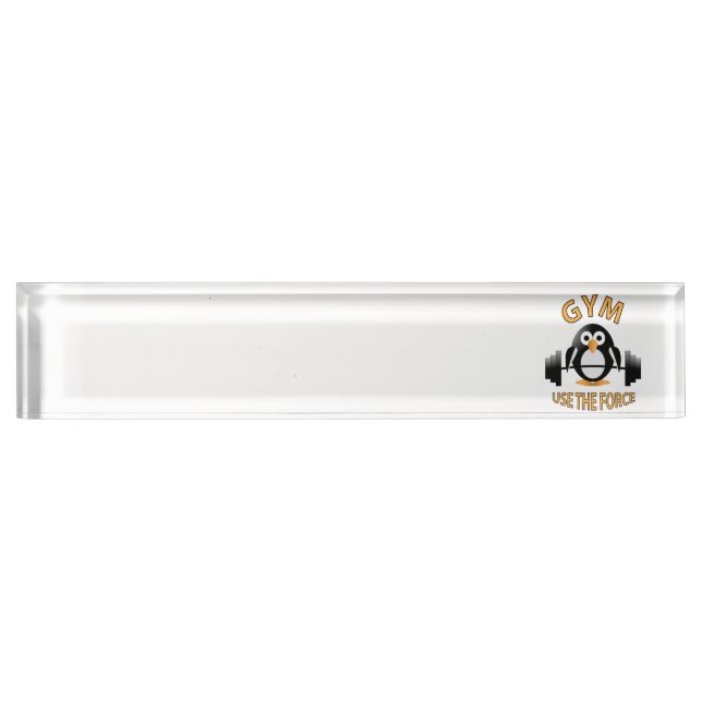 Pinguin mit Grill Namensplakette (Vorderseite)