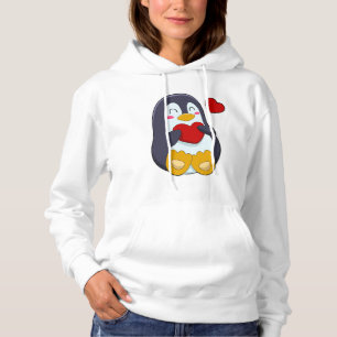 Pinguin mit Herz Hoodie
