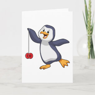 Pinguin mit Jo-Jo Karte