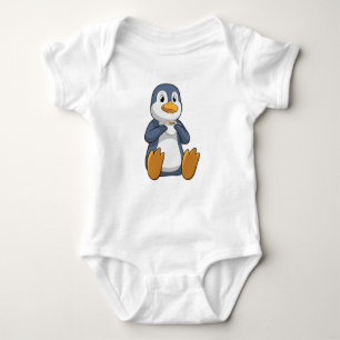 Pinguin mit Kaffee-Cup Baby Strampler