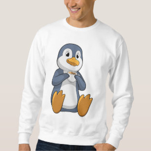 Pinguin mit Kaffee-Cup Sweatshirt