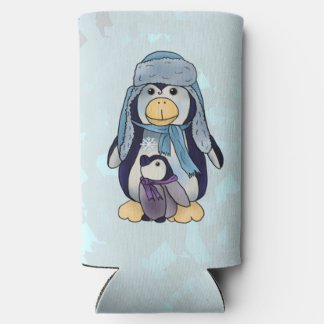 Pinguin mit kind Kaffeetasse Selters Dosenkühler