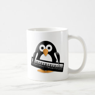 Pinguin mit Klavier Kaffeetasse
