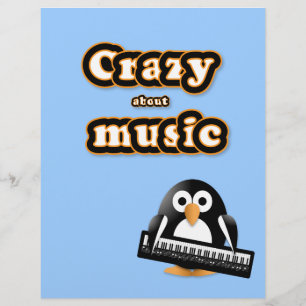 Pinguin mit Klaviertastatur Flyer