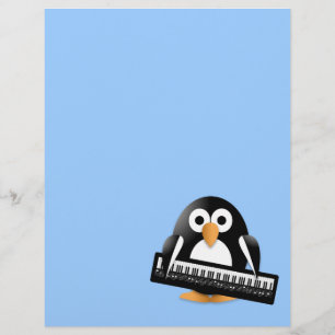 Pinguin mit Klaviertastatur Flyer