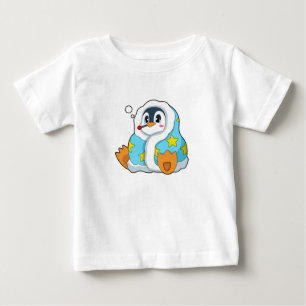 Pinguin mit klinischem Thermometer Baby T-shirt