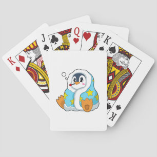Pinguin mit klinischem Thermometer Spielkarten