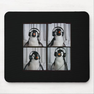 Pinguin mit Kopfhörer Autismus sensorischer Zoo Pi Mousepad