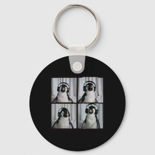 Pinguin mit Kopfhörer Autismus sensorischer Zoo Pi Schlüsselanhänger