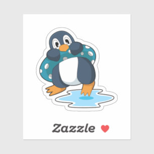 Pinguin mit Lifebuoy Aufkleber