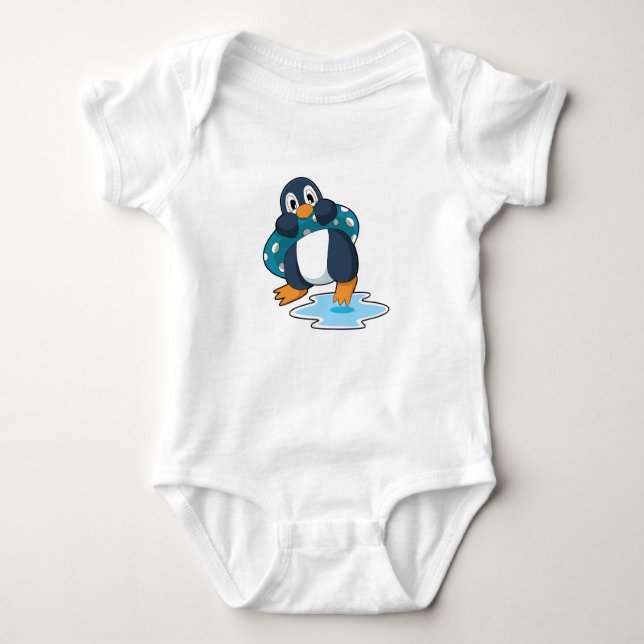 Pinguin mit Lifebuoy Baby Strampler (Vorderseite)