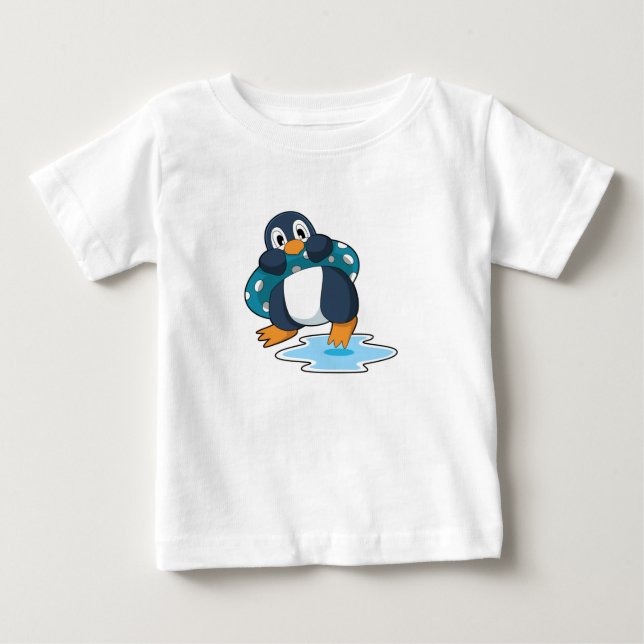 Pinguin mit Lifebuoy Baby T-shirt (Vorderseite)