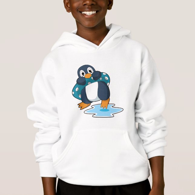 Pinguin mit Lifebuoy Hoodie (Vorderseite)