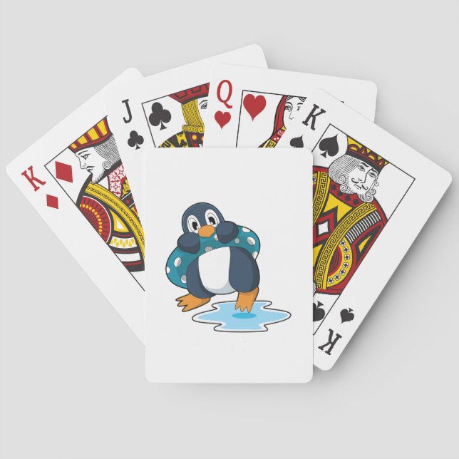 Pinguin mit Lifebuoy Spielkarten (Rückseite)