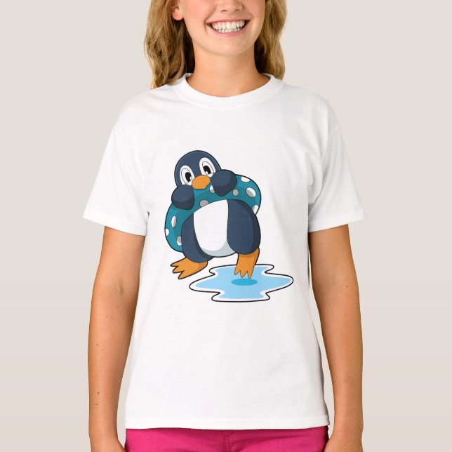 Pinguin mit Lifebuoy T-Shirt (Vorderseite)