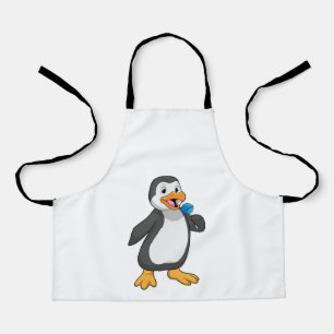 Pinguin mit Lollipop-Süßigkeiten Schürze