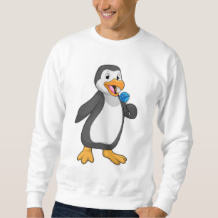 Pinguin mit Lollipop-Süßigkeiten Sweatshirt