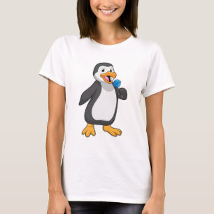Pinguin mit Lollipop-Süßigkeiten T-Shirt