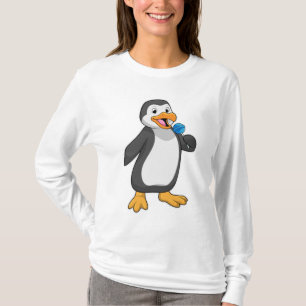 Pinguin mit Lollipop-Süßigkeiten T-Shirt