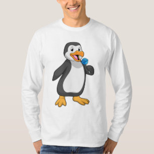 Pinguin mit Lollipop-Süßigkeiten T-Shirt