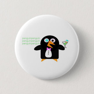 Pinguin mit Martini Button