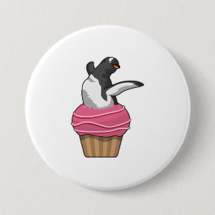 Pinguin mit Muffin Button
