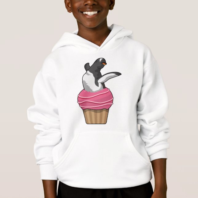 Pinguin mit Muffin Hoodie (Vorderseite)