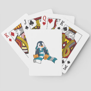 Pinguin mit Scarf Spielkarten