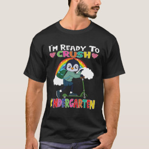 Pinguin mit Scooter Ich bin bereit Kindergart zu z T-Shirt