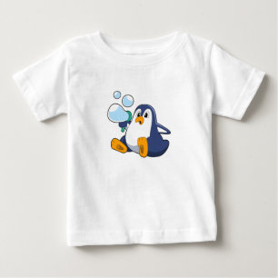Pinguin mit Seifenblasen.PNG Baby T-shirt