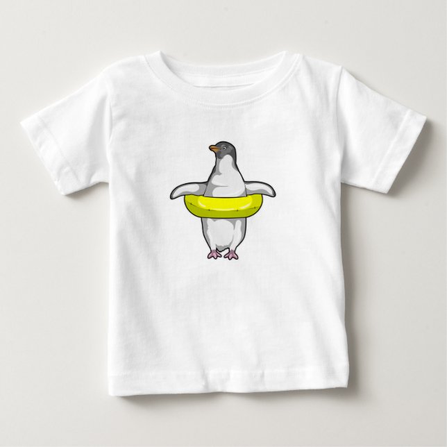 Pinguin mit Swim-Ring Baby T-shirt (Vorderseite)