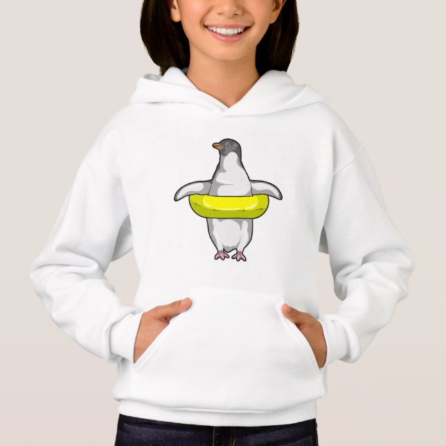 Pinguin mit Swim-Ring Hoodie (Vorderseite)
