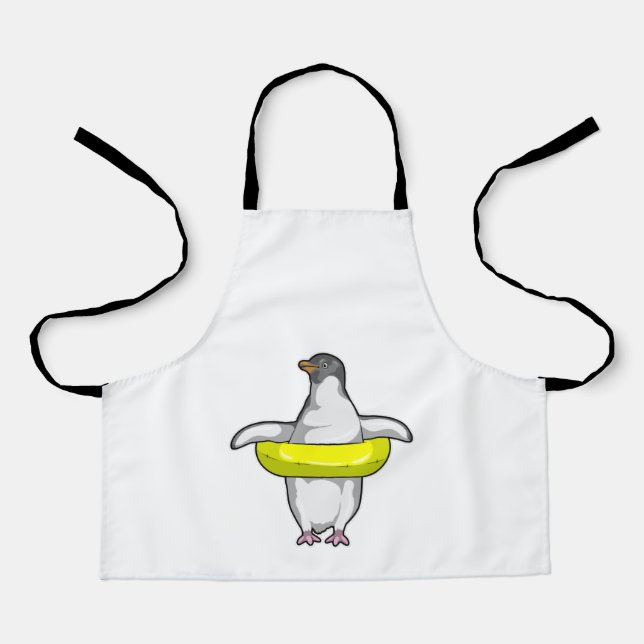 Pinguin mit Swim-Ring Schürze (Vorderseite)