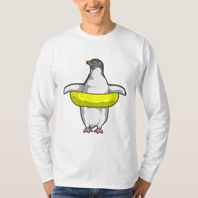Pinguin mit Swim-Ring T-Shirt (Vorderseite)