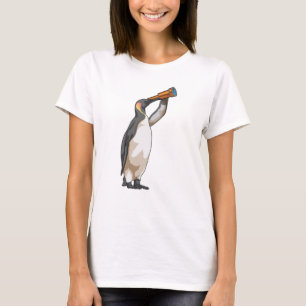 Pinguin mit Teleskop T-Shirt