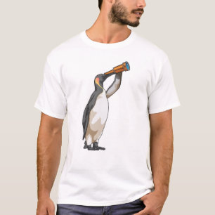 Pinguin mit Teleskop T-Shirt