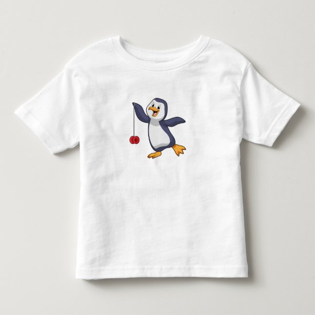 Pinguin mit Yo-Yo Kleinkind T-shirt (Vorderseite)