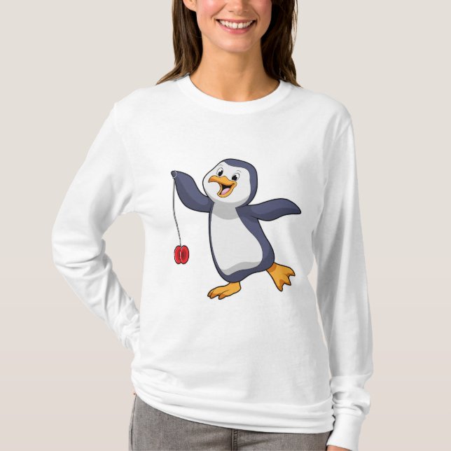 Pinguin mit Yo-Yo T-Shirt (Vorderseite)