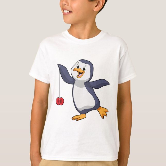 Pinguin mit Yo-Yo T-Shirt (Vorderseite)