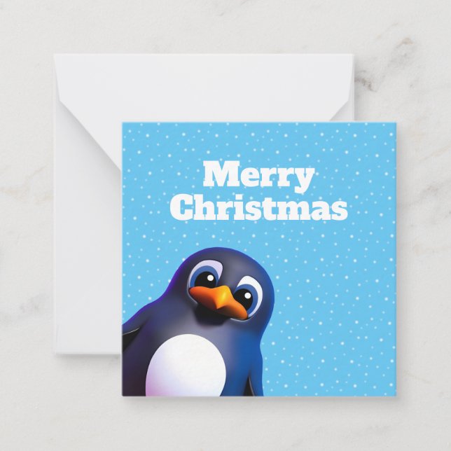 Pinguin Mitteilungskarte (Vorderseite)
